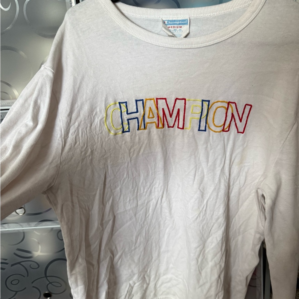 Champion White Long Sleeve Shirt